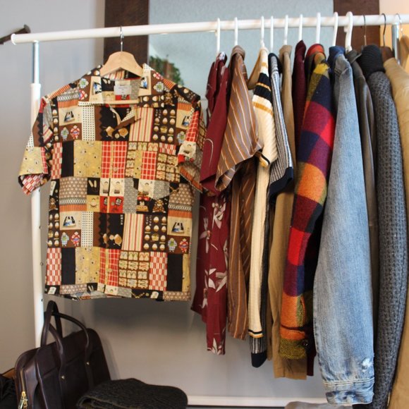 Percival SS Cuban Fit Japanese Print Button Down - Picture 4 of 4